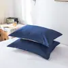 Fronha de Algodão Puro Cor Lisa Algodão Puro Alta Contagem Alta Densidade Sarja Estamparia e Tingimento Reativo Estilo Envelope Quarto de Dormir Hotel Hotel Famoso Atacado