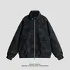 Chaqueta de cuero tie-dye retro americana para pareja, hombres y mujeres, chaqueta de motociclista holgada de moda para otoño e invierno en gamuza