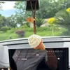 Colgante de Helado de Felpa de Verano Decoración para Espejo Retrovisor de Coche Llavero de Bolso Adorno Regalo Pequeño Tejido a Mano