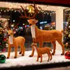 Adornos de Ciervo Navideño Decoraciones Navideñas Ciervo Sika Simulado Accesorios de Decoración Navideña Adornos de Muñeco de Reno Navideño