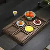 Bandeja de té de madera, bandeja de té, bandeja de té, bandeja de té, té de la tarde de bambú, snack de rejilla de madera, bandeja de frutas secas estilo japonés