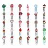 Serie navideña clips de papel decorativos de PVC material de oficina clips de marcapáginas lindos clips de papel creativos para DIY