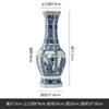 Jarrón de cerámica antiguo pintado a mano de Jingdezhen, marco antiguo, adornos de cerámica, bellezas de jarrones, adornos de jarrones antiguos de las dinastías Ming y Qing