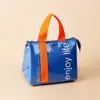 Bolsa Lancheira Animal Desenho Animado Fofo com Camada Espessa de Folha de Alumínio para Isolamento, Bolsa Lancheira para Estudante Estilo Japonês