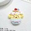 Accesorios de resina de tamaño pequeño Accesorios de resina de perro pudín de dibujos animados Material para hacer joyas DIY con pegamento cremoso Funda para teléfono móvil