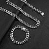 Colar Corrente Cubana de Aço Titânio Hip-Hop, Não Desbota, Pulseira Personalizada da Moda para Homens e Mulheres, Acessório Versátil Estilo de Rua, Aço Titânio 316L