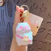 Desenho Animado Assuste-me com um Salto Soprando Bolhas Chaveiro Descompressão Pingente de Mochila Chaveiro de Casal para Carro Ornamento Pequeno Presente