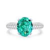 Anillo de Plata S925 Baphne Jewelry Más Vendido con Gema Imitación Esmeralda para Mujer Anillo de Diamante de Alto Carbono Paraibaho