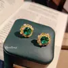 Diseño de Cubierta Trasera Traje Azul Real Simulado Colgante de Piedra Preciosa Industria Pesada Italiana Anillo Abierto Aretes Cepillados para Mujer