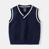 Suéter para niño chaleco con cuello de pollito bebé 2023 Nuevo Bebé Estilo Universitario moda camisa básica top moda al por mayor