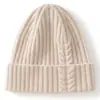 Gorro de punto trenzado de cachemira, suave y cómodo, hipoalergénico, cálido, versátil, cubreorejas, adecuado para ciclismo al aire libre y clima frío