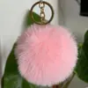 Llavero de bola de pelo de conejo rex imitación 8CM, colgante de bola de pelo de conejo rex artificial, accesorios para ropa, transfronterizo