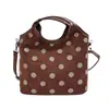 Bolso de mano retro de gamuza para mujer, nuevo estilo 2026, bolso tipo cubo de lunares, otoño/invierno, con un look sofisticado, se puede llevar como bolso de hombro o bolso cruzado