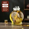 Garrafa de Vinho Taça de Vinho Sem Chumbo Selada com Torneira Jarra de Vinho Doméstica Garrafa de Vinho Vinho Medicinal Tanque de Vinho