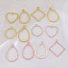 Accesorios para Joyería de Aleación DIY Accesorios de Pegamento UV de Resina Colgante de Marco Metálico Cuadrado Forma de Corazón Redonda Forma de Gota de Agua