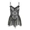 Lingerie Sexy, Camisola de Renda, Arquivo Aberto, Não Precisa Tirar, Flertando, Pijama Transparente, Tentação de Empregada, Provocação Apaixonada Saia de Gaze
