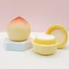 Quanying 30g envase para crema de frutas niños pp degradado crema de manos protección ambiental durazno boca de tornillo tarro para crema solar