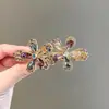 Novo Estilo Presilha de Cabelo Flor com Strass Colorido com Toque de Luxo, Presilha de Mola Exquisita para a Parte de Trás da Cabeça, Presilha para Penteado Meio Preso para Mães e Mulheres