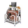 Estante para cuchillos de cocina de acero inoxidable 304, soporte multifuncional para palillos, tabla de cortar integrada, estante para guardar cucharas y cuchillos.