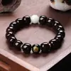 Ano do CavaloDoze Signos Estilo Guardião Pulseira de Contas Bodhi Coração Macio com Pedra Luminosa e Material Antigo Semelhante ao Jade, Círculo Único