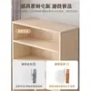 Estantería estante de almacenamiento pequeño de piso estante de almacenamiento multicapa armario pequeño armario de almacenamiento contra la pared integrado color madera maciza estantería corta