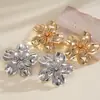 Pendientes de Metal Europeos y Americanos Estilo Brillante Florales Multicapa Moda Transfronteriza Pendientes Sencillos de Pétalos Pendientes de Gama Alta para Mujeres