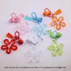 Nuevo Colgante Llavero de Oso con Campana de Cinco Pétalos Transparente de Colores Accesorio Decoración con Cuentas Accesorio para Bolso