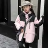 Jaqueta de Inverno Infantil para Exterior Jaqueta de Plumas Nova para Meninos e Meninas Três em Um Tecido Removível Três Provas Jaqueta de Veludo 90 Tendência