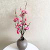 Flor de ameixa wintersweet de galho único, flor artificial, flor falsa, decoração de pátio para casa, casamento, galho falso, decoração de palco, adereços