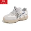 28090 Sapatos de Treinamento Moral com Sola Grossa Estilo Coreano para Mulheres Outono 2025 Novo Estudante Corrida Esportes Lazer Fotografia de Rua