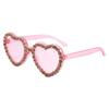 Otoño 2023 Nuevas Gafas de Sol Europeas y Americanas Amor Diamante Gafas Moda Gafas de Sol Corazón de Durazno Gafas de Sol de Mujer