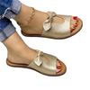 Sandalias de talla grande para mujer de comercio exterior 2022 nuevas sandalias huecas de verano con lazo para mujer sandalias europeas y americanas venta al por mayor para mujer