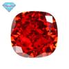Huagang Gem 9A Padma Ice Flower Cut Fertilizante Quadrado Diamante de Alto Carbono Travesseiro Vermelho Zircon Pedra Nua Anel Pedra Principal