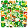 Compra Directa Transfronteriza de 50 St. Serie de Patrick Pegatinas de Trébol para Niños Dibujos Animados Fiesta Irlandesa Pegatinas de Graffiti