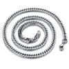 Acero Inoxidable Tejido Doble Hebilla Doble Cadena Rectificada de Cuatro Lados Acero Titanio Collar para Hombre y Mujer con Colgante Cadena Cadena para Bolso Cadena para Equipaje Cadena Colgante al por Mayor