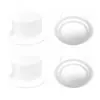 Haste de Cortina de Plástico Simples 22 Haste Terminal Decorativo Capa de Terminal Artística Romana para Haste Diâmetro 22mm Cabeça Plana Acessórios de Vedação