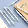 Caneta Gel Dongmi 911A Simples Transparente Haste Pressionada 0.5mm Preto Vermelho Azul Secagem Rápida Caneta Pincel Caneta de Assinatura para Escritório