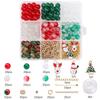 Caja de set de Navidad de 24 compartimentos pulsera cuentas sueltas accesorios DIY hecho a mano casero pulsera de cuentas material para collares cuentas