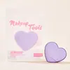 Life Girls Puff para Pulgar con Forma de Corazón Mini Corrector Iluminador Cushion Húmedo y Seco Detalle de Gota de Agua Puff Pequeño