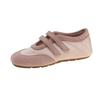 Sapatos Bailarinas Retrô Estilo Coreano Femininos 2025 Primavera Novos Casuais Sapatos Mary Jane com Velcro