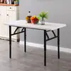Mesa de Jantar Dobrável para Uso Doméstico, Altura Ajustável, Mesa Longa Simples Multifuncional, Adequada para Apartamentos Pequenos, Mesa Retangular Extensível para Uso Externo