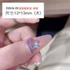 Popular en línea popular joyería para uñas Corazón Torcido Diamante nuevo Super Brillante Aurora color mágico encantador uña Diamante corazón de melocotón diamante al por mayor