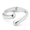 Pulseras Populares Transfronterizas Europeas y Americanas Ins Normcore Pulseras con Patrón de Onda Asimétrico Pulseras Metálicas Brillantes Joyería para Mujer