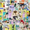 100 Peças de Adesivos do Anime Haikyuu!! Apresentando Shoyo, Tetsurou e Kenma, Adesivos para Material de Scrapbook DIY