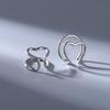 Clip Simple Compacto de Amor para la Oreja Sin Agujeros en la Oreja para Mujer Estilo Cool Personalizado de Celebridad de Internet Diseño Clip para la Oreja Accesorios para la Oreja