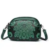 Bolsas Femininas 2025 Novo Estilo Étnico Multicamadas Ombro Único Transversal Bolsa de Mão Pequena Redonda Comércio Transfronteiriço Atacado Dropshipping