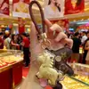 2026 Año del Caballo Popular Lámina de Oro Concha de Agua Festival de la Diosa Llavero de Pony Regalo Festivo Souvenir con Pequeños Accesorios Adentro
