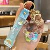 Llavero de oso flotante de acrílico líquido, bonito y exquisito llavero para mujer, colgante para bolso o coche, pequeño regalo.