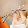 Monturas de Gafas de Prescripción Sin Montura con Aro de Titanio Puro Ultraligero, Estilo Moderno que se Puede Personalizar con Lentes de Prescripción
