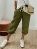 Multicolor en stock moda verano 2026 pantalones cortos de mujer color liso casual cintura elástica adelgazantes pierna recta artículo popular